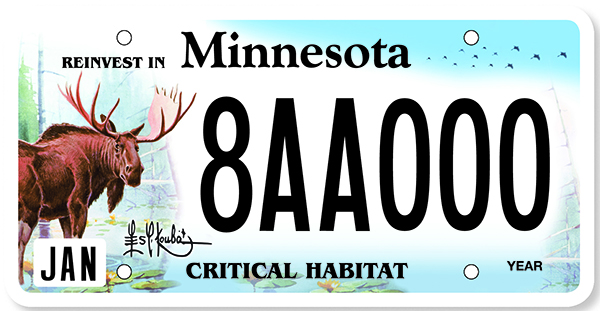 New DNR Critical Habitat Moose License Plates